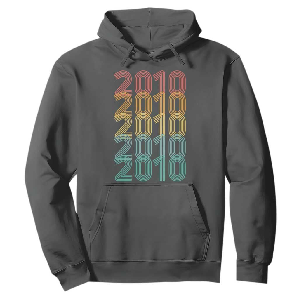 16th Birthday Hoodie Vintage 2010 Retro 16 Years Old Birthday TS11 Dark Heather Print Your Wear