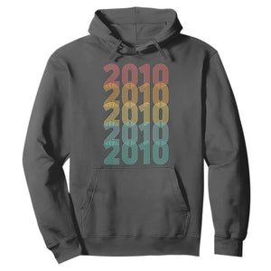 16th Birthday Hoodie Vintage 2010 Retro 16 Years Old Birthday TS11 Dark Heather Print Your Wear