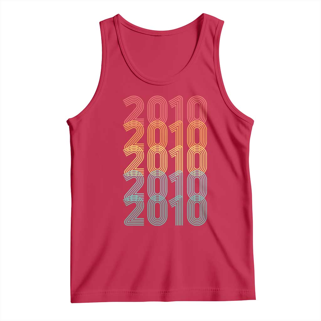 16th Birthday Tank Top Vintage 2010 Retro 16 Years Old Birthday TS11 Red Print Your Wear