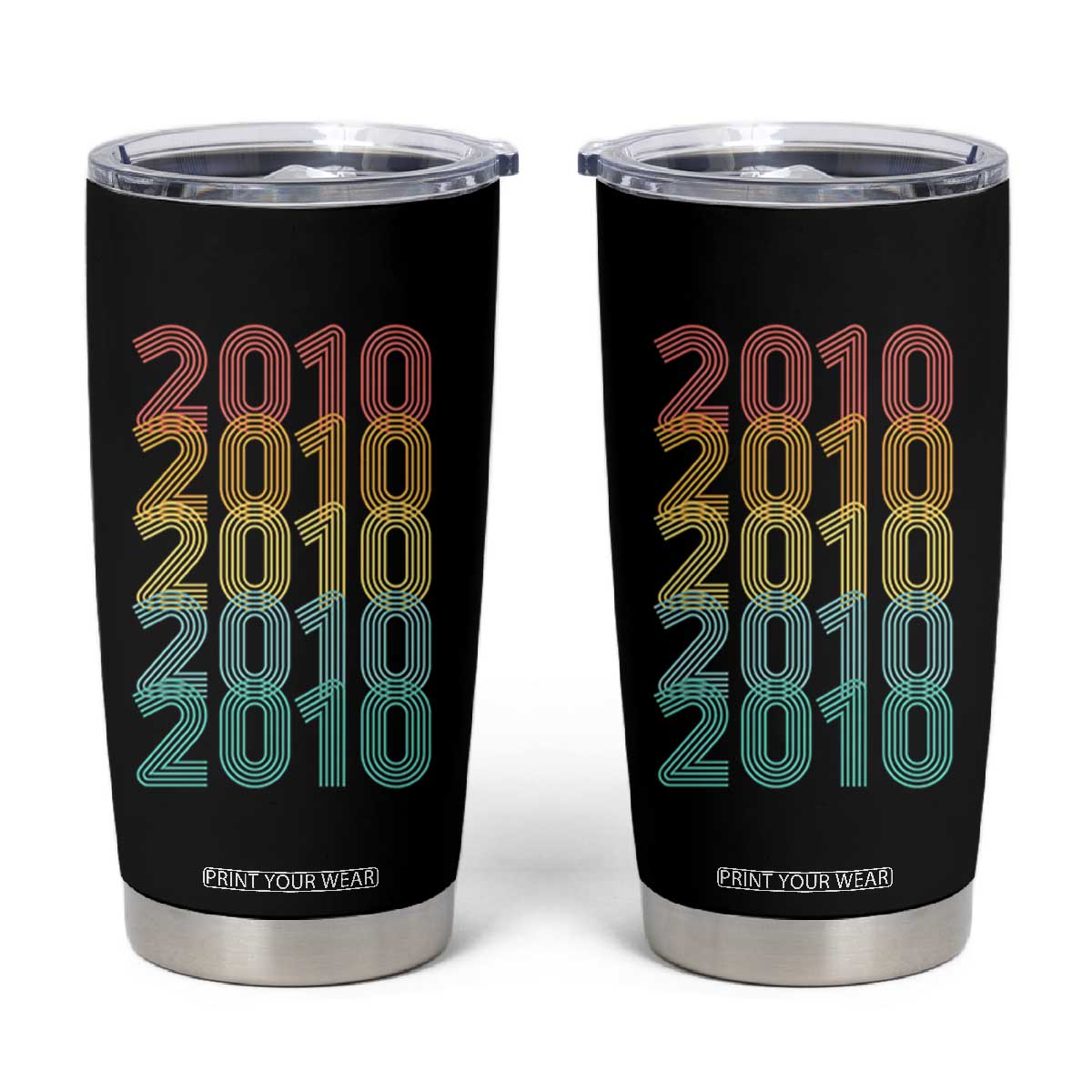 16th Birthday Tumbler Cup Vintage 2010 Retro 16 Years Old Birthday TS11 Black Print Your Wear