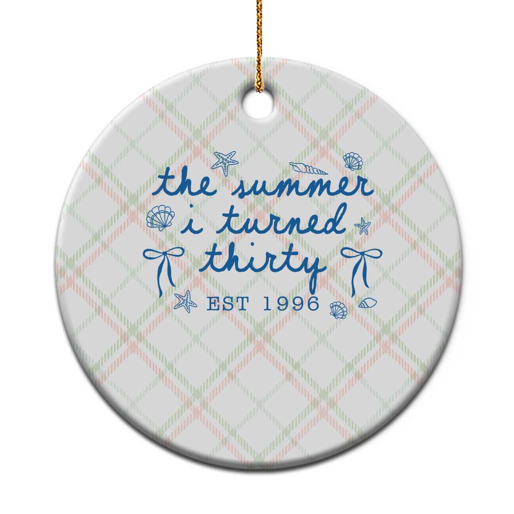 The Summer I Turned Twenty Funny 20th Birthday Est 2006 Ceramic Ornament Summer Coastal Birthday Seashell Bow TS11 1pc Christmas Plaid Print Your Wear