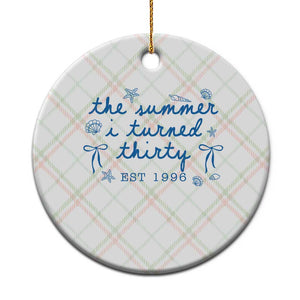The Summer I Turned Twenty Funny 20th Birthday Est 2006 Ceramic Ornament Summer Coastal Birthday Seashell Bow TS11 1pc Christmas Plaid Print Your Wear