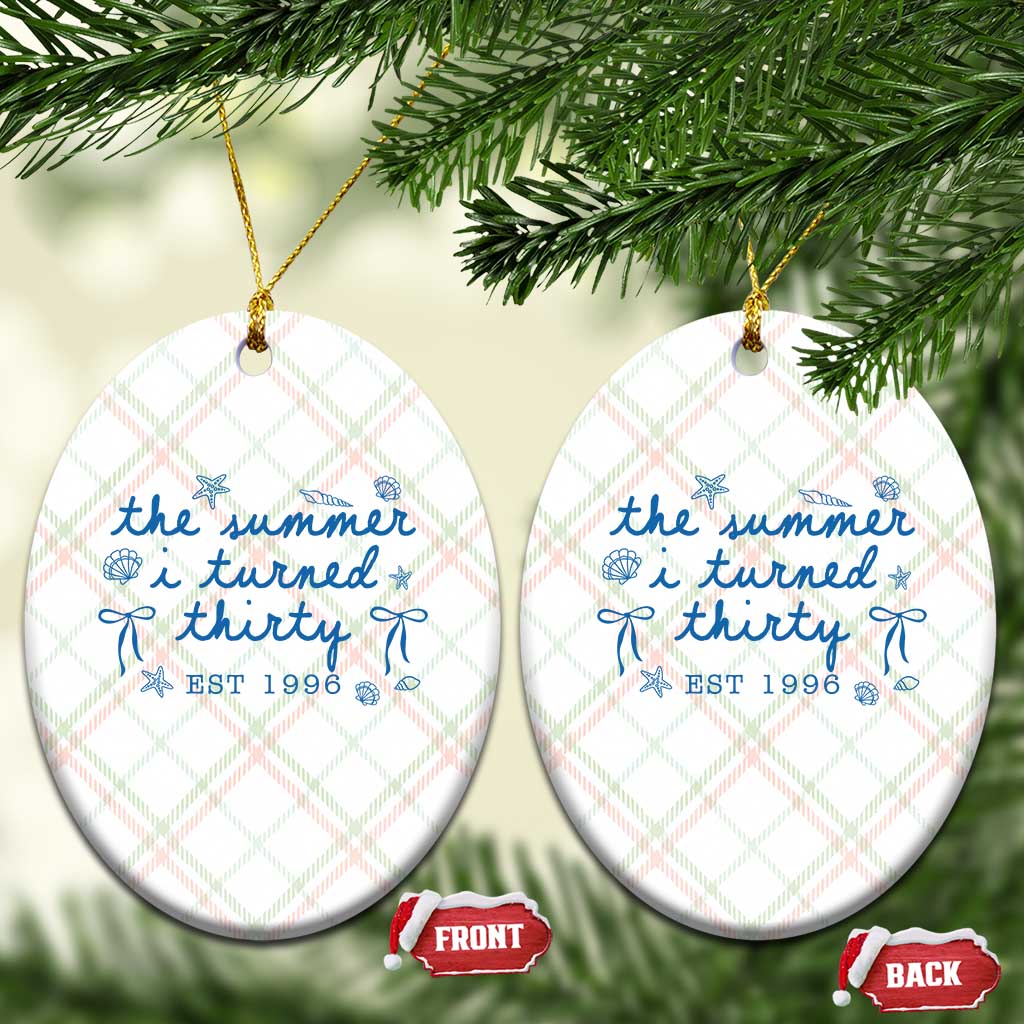 The Summer I Turned Twenty Funny 20th Birthday Est 2006 Ceramic Ornament Summer Coastal Birthday Seashell Bow TS11 Print Your Wear