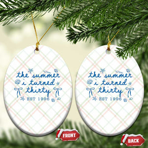 The Summer I Turned Twenty Funny 20th Birthday Est 2006 Ceramic Ornament Summer Coastal Birthday Seashell Bow TS11 Print Your Wear