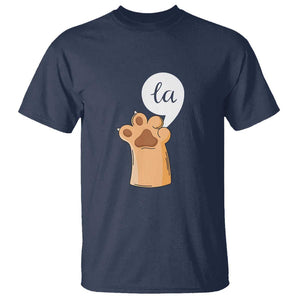 Funny Harris Supporter T Shirt Comma La Cat Hand Paw Kamala Punctuation TS11 Navy Print Your Wear