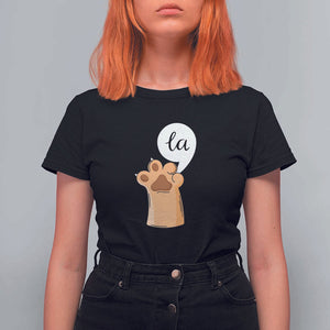 Funny Harris Supporter T Shirt For Women Comma La Cat Hand Paw Kamala Punctuation TS11 Black Print Your Wear