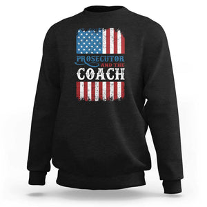 Harris Walz Sweatshirt Prosecutor And The Coach 2024 Vintage American Flag TS11 Black Print Your Wear