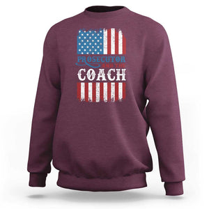 Harris Walz Sweatshirt Prosecutor And The Coach 2024 Vintage American Flag TS11 Maroon Print Your Wear