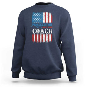 Harris Walz Sweatshirt Prosecutor And The Coach 2024 Vintage American Flag TS11 Navy Print Your Wear