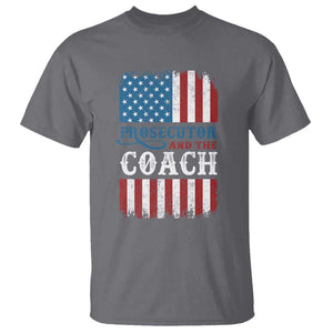 Harris Walz T Shirt Prosecutor And The Coach 2024 Vintage American Flag TS11 Charcoal Print Your Wear