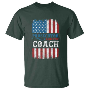 Harris Walz T Shirt Prosecutor And The Coach 2024 Vintage American Flag TS11 Dark Forest Green Print Your Wear