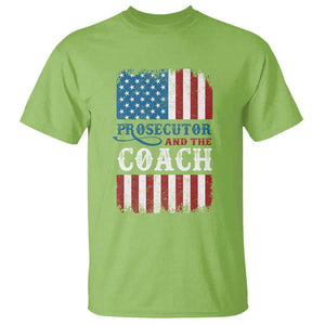 Harris Walz T Shirt Prosecutor And The Coach 2024 Vintage American Flag TS11 Lime Print Your Wear