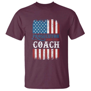 Harris Walz T Shirt Prosecutor And The Coach 2024 Vintage American Flag TS11 Maroon Print Your Wear