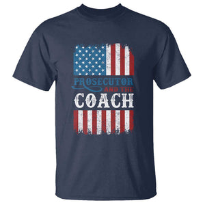 Harris Walz T Shirt Prosecutor And The Coach 2024 Vintage American Flag TS11 Navy Print Your Wear