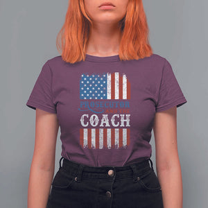 Harris Walz T Shirt For Women Prosecutor And The Coach 2024 Vintage American Flag TS11 Maroon Print Your Wear