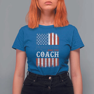 Harris Walz T Shirt For Women Prosecutor And The Coach 2024 Vintage American Flag TS11 Royal Blue Print Your Wear