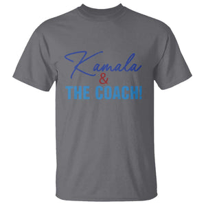 Harris Walz 2024 T Shirt Kamala And The Coach US Presidential Election TS11 Charcoal Print Your Wear