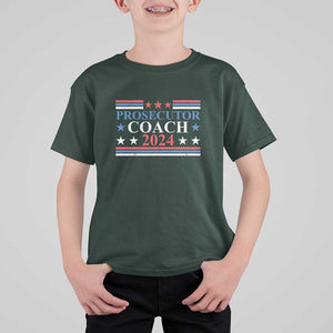 Harris Walz T Shirt For Kid Prosecutor Coach 2024 Presidential Election TS11 Dark Forest Green Print Your Wear