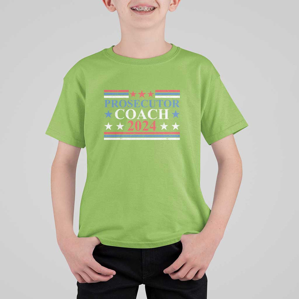 Harris Walz T Shirt For Kid Prosecutor Coach 2024 Presidential Election TS11 Lime Print Your Wear