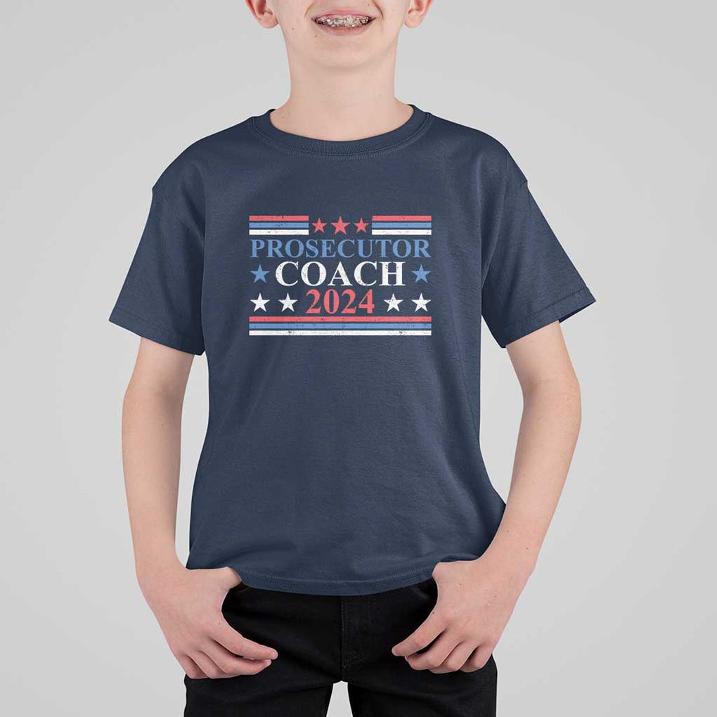 Harris Walz T Shirt For Kid Prosecutor Coach 2024 Presidential Election TS11 Navy Print Your Wear