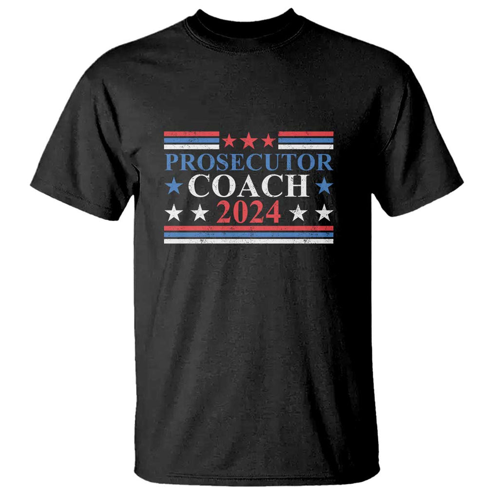 Harris Walz T Shirt Prosecutor Coach 2024 Presidential Election TS11 Black Print Your Wear