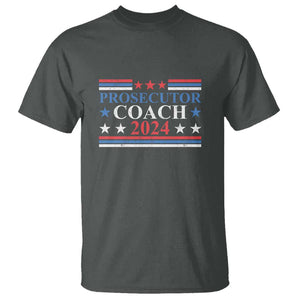 Harris Walz T Shirt Prosecutor Coach 2024 Presidential Election TS11 Dark Heather Print Your Wear