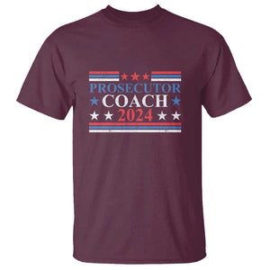 Harris Walz T Shirt Prosecutor Coach 2024 Presidential Election TS11 Maroon Print Your Wear