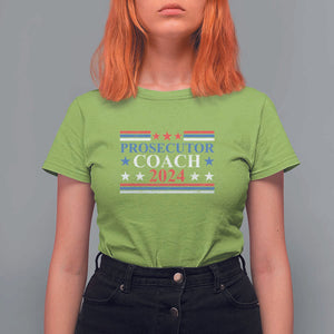 Harris Walz T Shirt For Women Prosecutor Coach 2024 Presidential Election TS11 Lime Print Your Wear