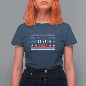 Harris Walz T Shirt For Women Prosecutor Coach 2024 Presidential Election TS11 Navy Print Your Wear