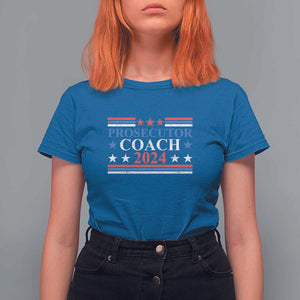 Harris Walz T Shirt For Women Prosecutor Coach 2024 Presidential Election TS11 Royal Blue Print Your Wear