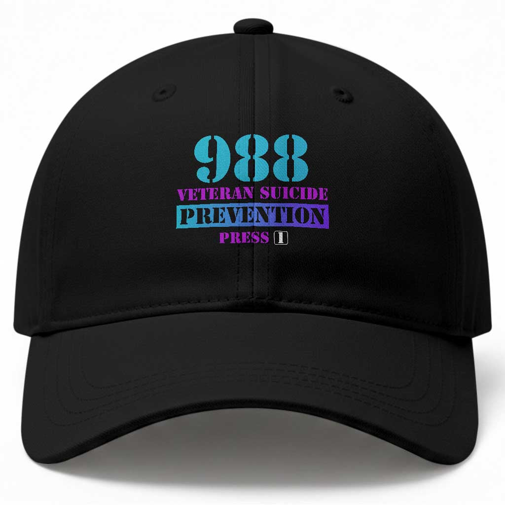 Suicide Prevention Awareness Baseball Cap 988 Veteran Suicide Prevention Press 1 TS11 Print Your Wear