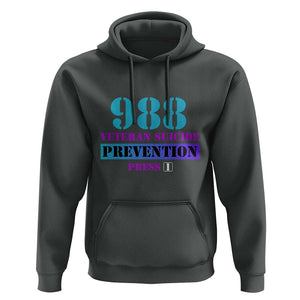 Suicide Prevention Awareness Hoodie 988 Veteran Suicide Prevention Press 1 TS11 Dark Heather Print Your Wear