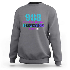 Suicide Prevention Awareness Sweatshirt 988 Veteran Suicide Prevention Press 1 TS11 Charcoal Print Your Wear