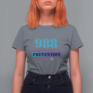 Suicide Prevention Awareness T Shirt For Women 988 Veteran Suicide Prevention Press 1 TS11 Charcoal Print Your Wear