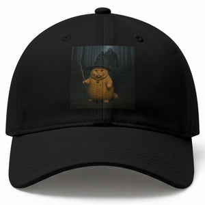 Funny Halloween Witch Cat Selfie With Bigfoot Sasquatch Baseball Cap