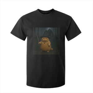 Funny Halloween Witch Cat Selfie With Bigfoot Sasquatch T Shirt For Kid