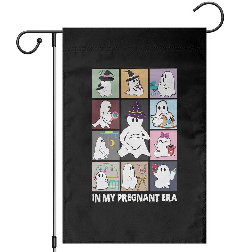 Halloween Pregnancy Reveal Garden Flag In My Pregnant Era Maternity Ghost TS11 Black Print Your Wear