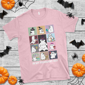 Halloween Pregnancy Reveal T Shirt In My Pregnant Era Maternity Ghost TS11 Light Pink Print Your Wear