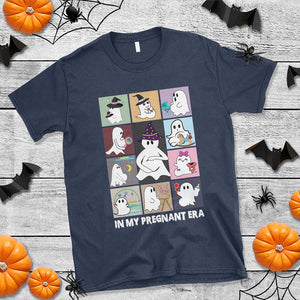 Halloween Pregnancy Reveal T Shirt In My Pregnant Era Maternity Ghost TS11 Navy Print Your Wear