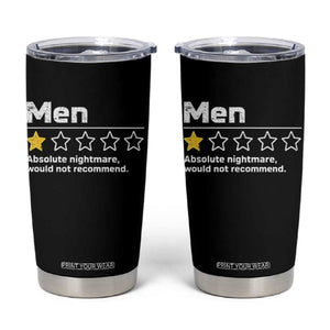 Men 1 Star Absolute Nightmare Would Not Recommend Tumbler Cup Funny Bold Text