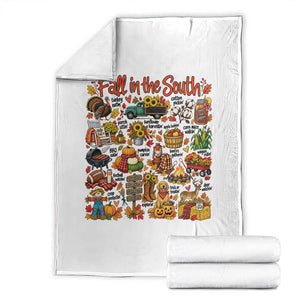 Fall In The South Throw Blanket Southern Autumn Harvest Activities