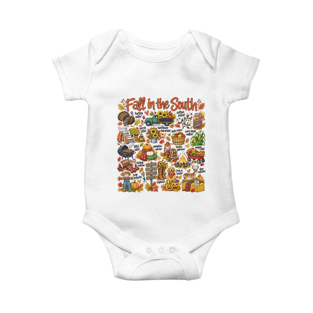 Fall In The South Baby Onesie Southern Autumn Harvest Activities
