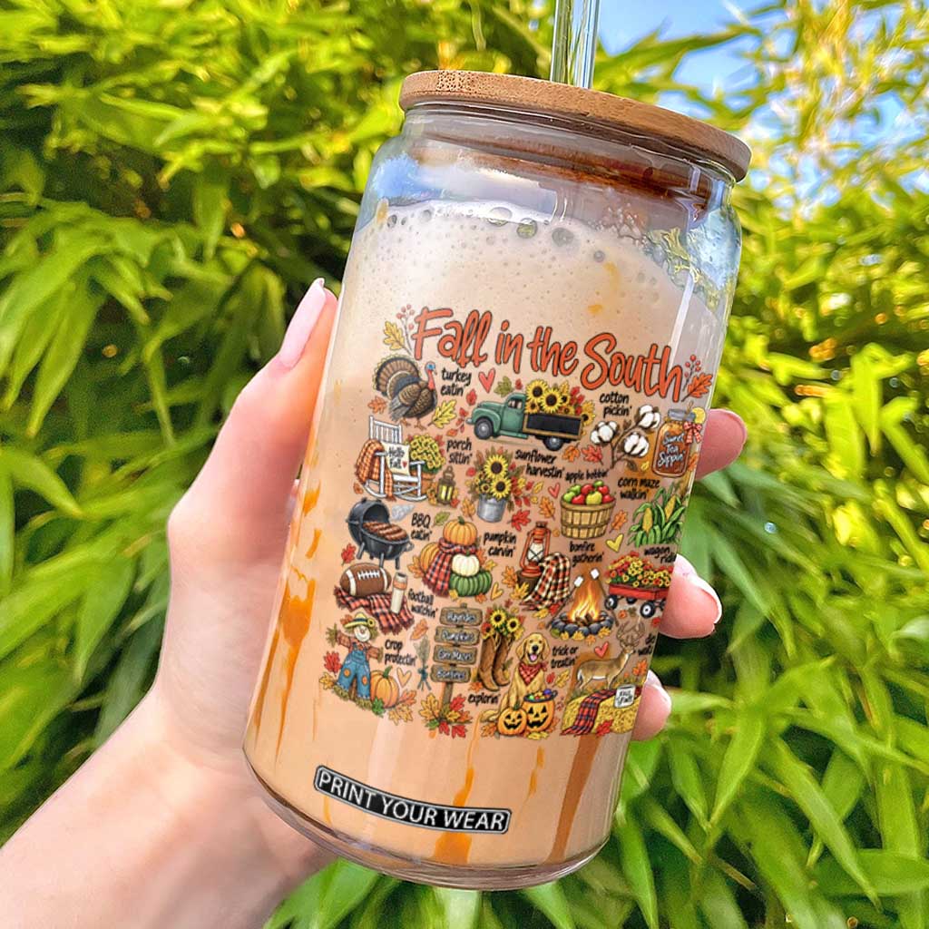 Fall In The South Glass Can Southern Autumn Harvest Activities
