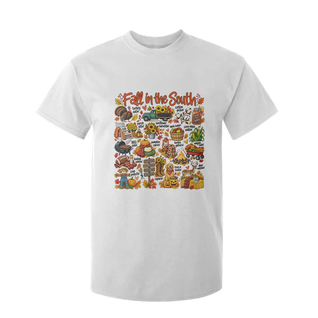 Fall In The South T Shirt For Kid Southern Autumn Harvest Activities