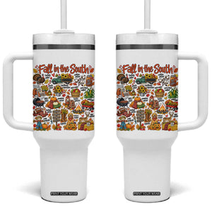 Fall In The South Tumbler With Handle Southern Autumn Harvest Activities