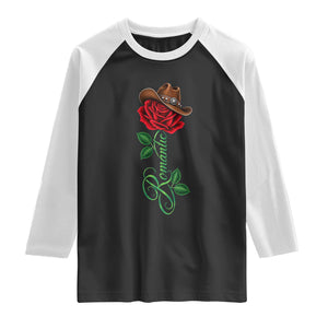 Romantic Classic 70s 80s Red Rose R&B Music Lover Raglan Shirt