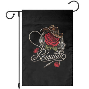 Retro Romantic Vintage Classic 70s 80s Garden Flag Headphones Musical Red Rose