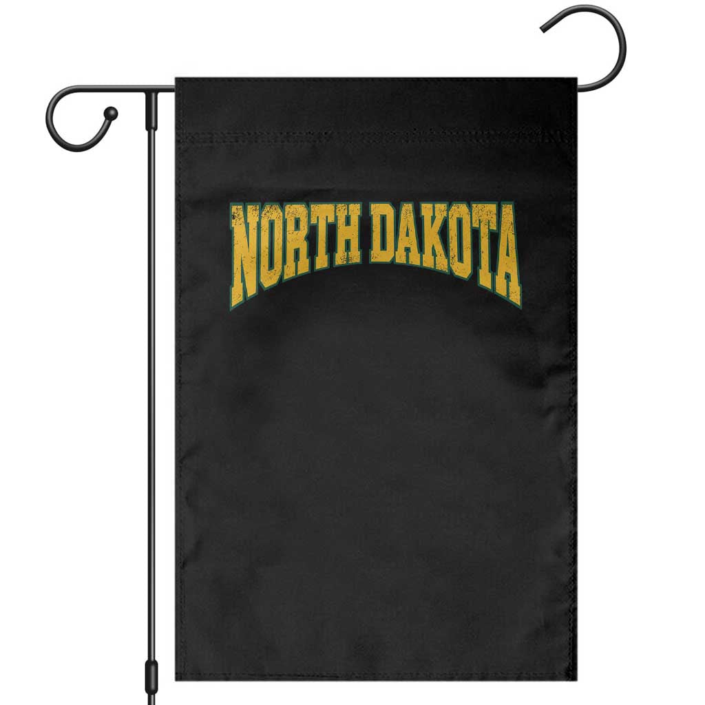 North Dakota Vintage Athletic Sports Design Garden Flag ND State Pride 80s 90s Style