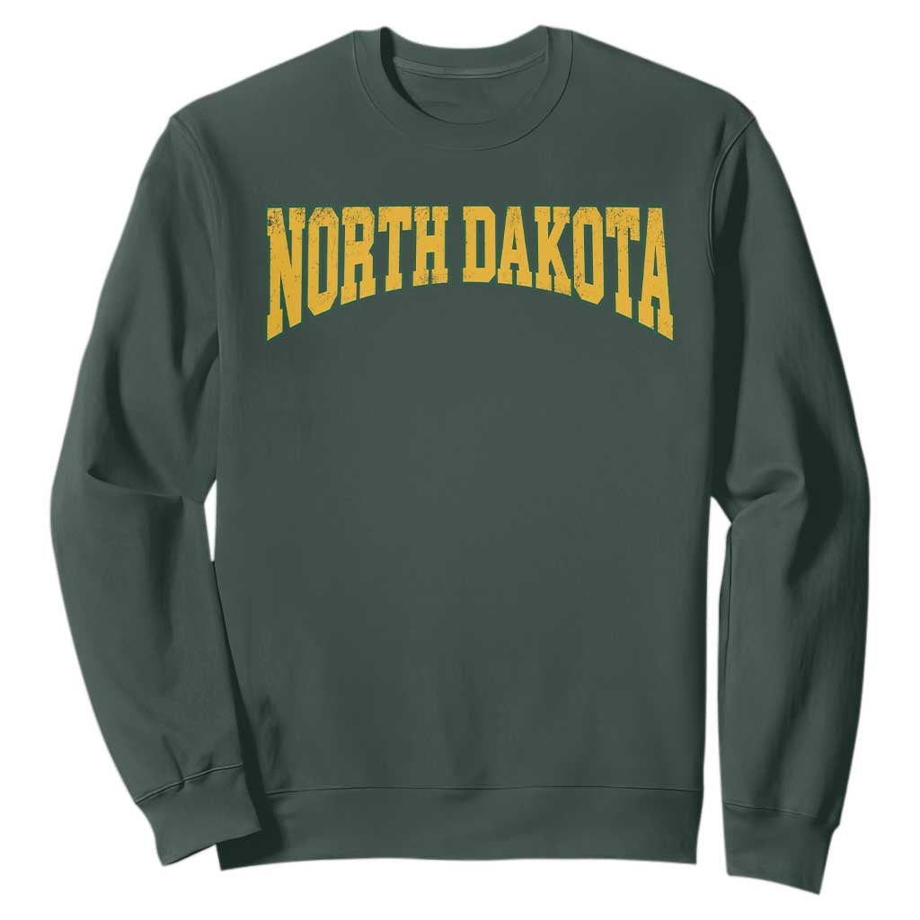 North Dakota Vintage Athletic Sports Design Sweatshirt ND State Pride 80s 90s Style