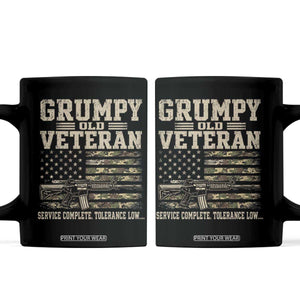 Grumpy Old Veteran Coffee Mug Service Complete Tolerance Low Military Old Vet